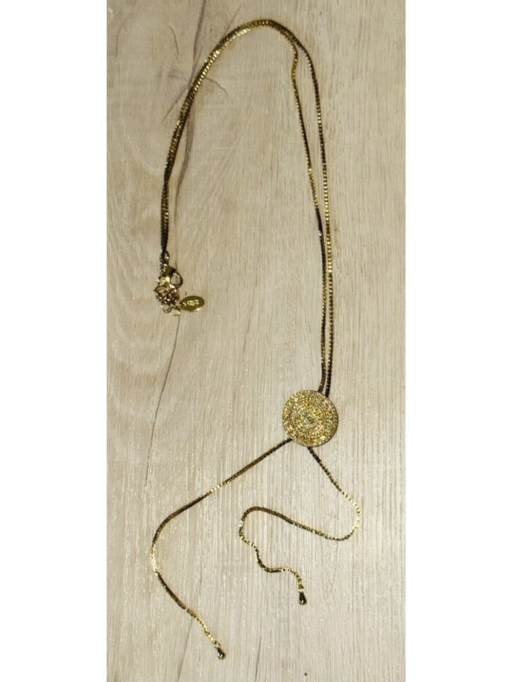 Sterling Forever Necklace-Aztec Sun Stone-14K Gold Stone Plated Sterling Silver